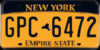 NY license plate GPC6472