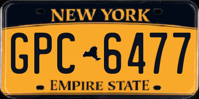 NY license plate GPC6477