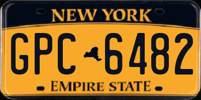 NY license plate GPC6482