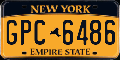 NY license plate GPC6486