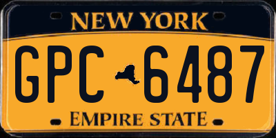 NY license plate GPC6487