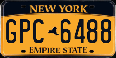 NY license plate GPC6488