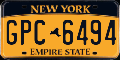 NY license plate GPC6494