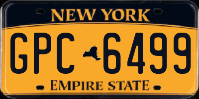 NY license plate GPC6499