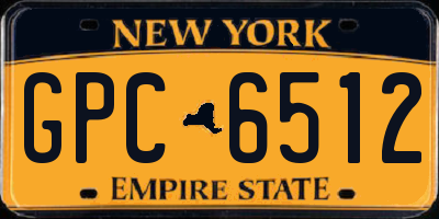 NY license plate GPC6512