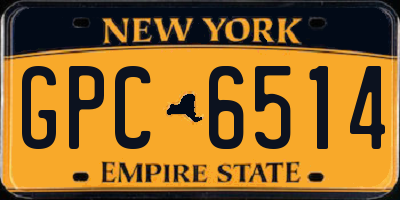 NY license plate GPC6514
