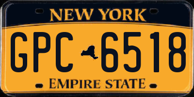 NY license plate GPC6518