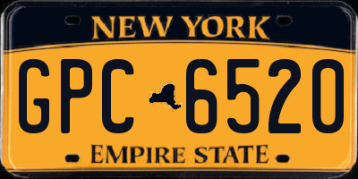 NY license plate GPC6520