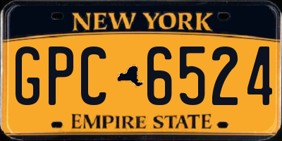 NY license plate GPC6524