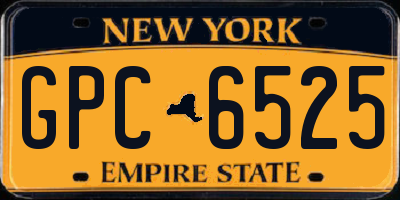 NY license plate GPC6525