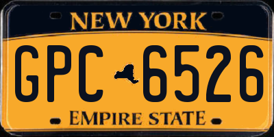 NY license plate GPC6526