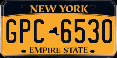 NY license plate GPC6530