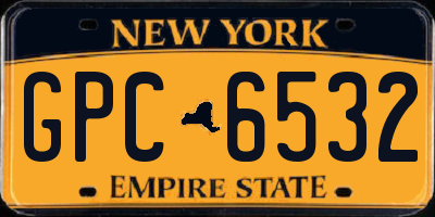 NY license plate GPC6532