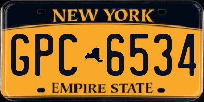 NY license plate GPC6534