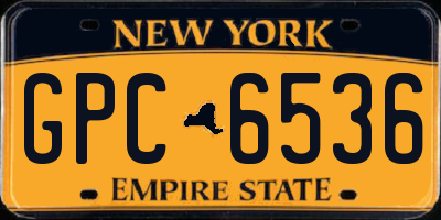 NY license plate GPC6536