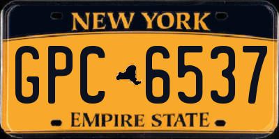NY license plate GPC6537