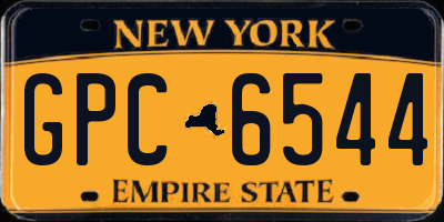 NY license plate GPC6544