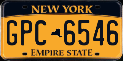 NY license plate GPC6546
