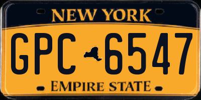 NY license plate GPC6547