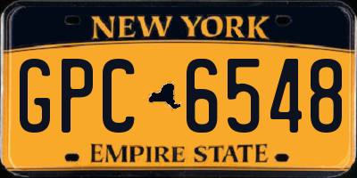 NY license plate GPC6548