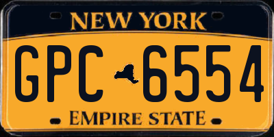 NY license plate GPC6554