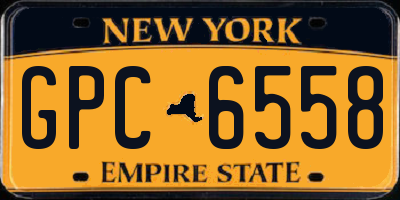 NY license plate GPC6558