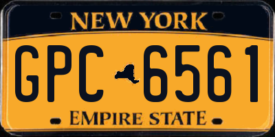 NY license plate GPC6561