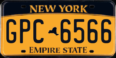 NY license plate GPC6566