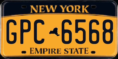 NY license plate GPC6568