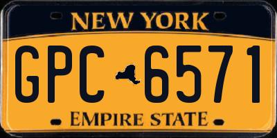 NY license plate GPC6571