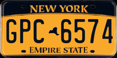 NY license plate GPC6574