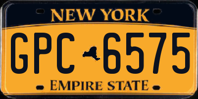 NY license plate GPC6575