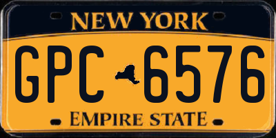 NY license plate GPC6576