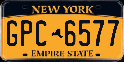 NY license plate GPC6577