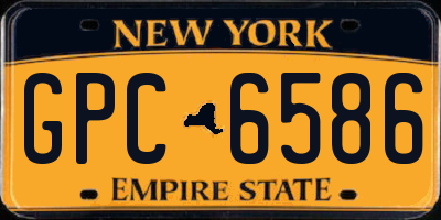 NY license plate GPC6586
