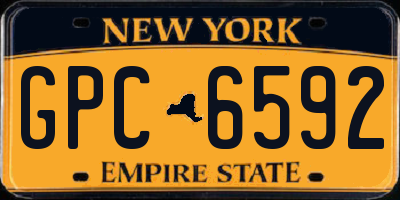 NY license plate GPC6592