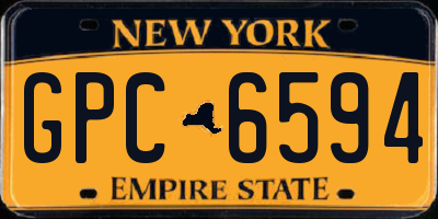 NY license plate GPC6594