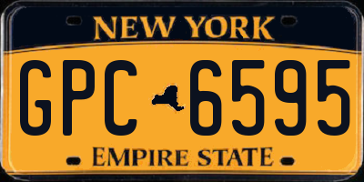 NY license plate GPC6595