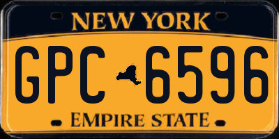 NY license plate GPC6596