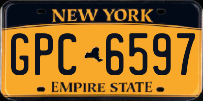NY license plate GPC6597