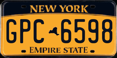 NY license plate GPC6598