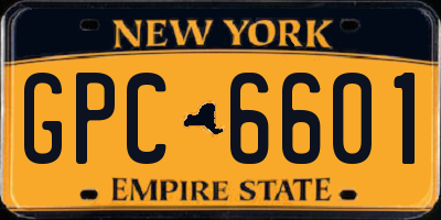 NY license plate GPC6601