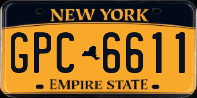 NY license plate GPC6611