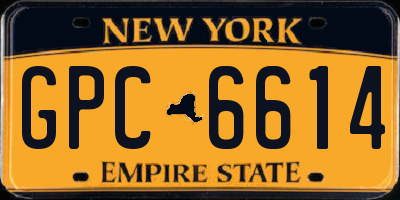 NY license plate GPC6614