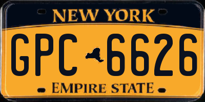 NY license plate GPC6626