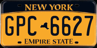 NY license plate GPC6627
