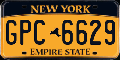 NY license plate GPC6629