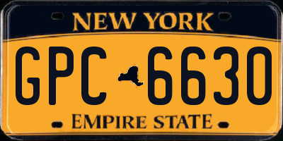 NY license plate GPC6630