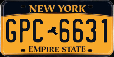NY license plate GPC6631