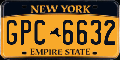 NY license plate GPC6632